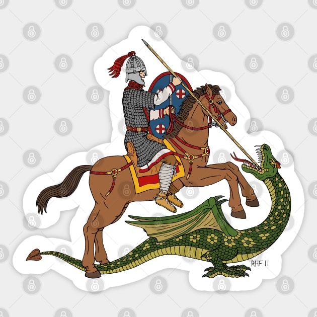 Roman Saint George Sticker by AzureLionProductions